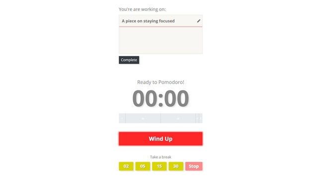 Pomodoro Timer Web App
