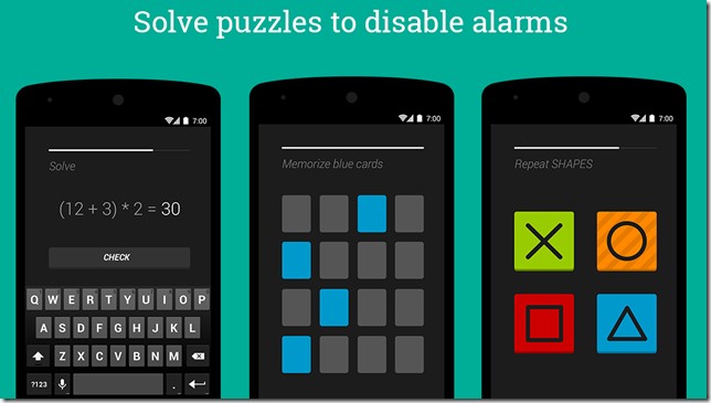 Puzzle Alarm Clock ứng dụng báo thức với những câu đố thú vị