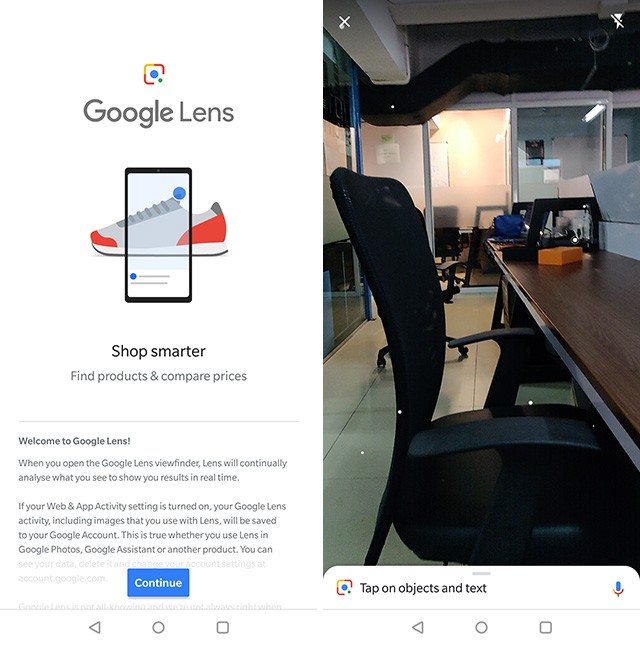 Quá trình quét của Google Lens trên OnePlus 6