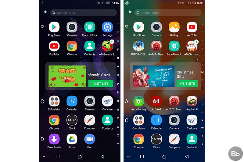 Quảng cáo trong App Drawer của Infinix Hot 6 Pro
