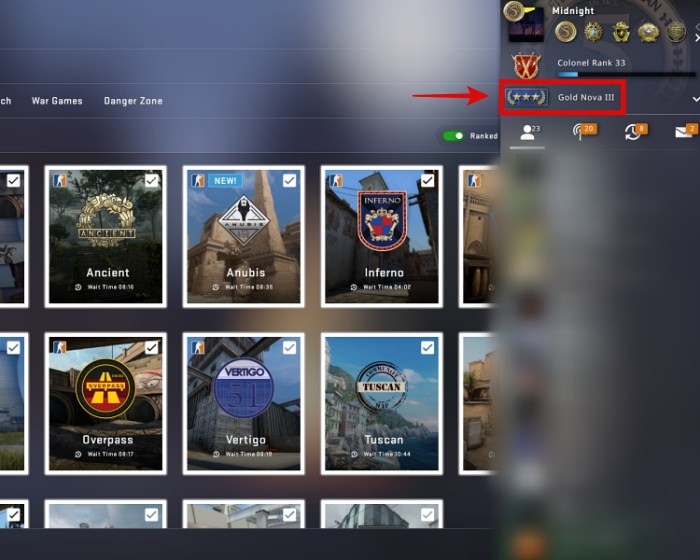 rank trong csgo