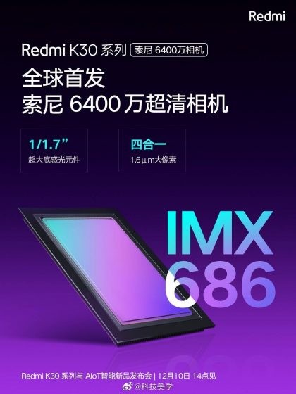 Redmi K30 - Cảm biến Sony IMX686