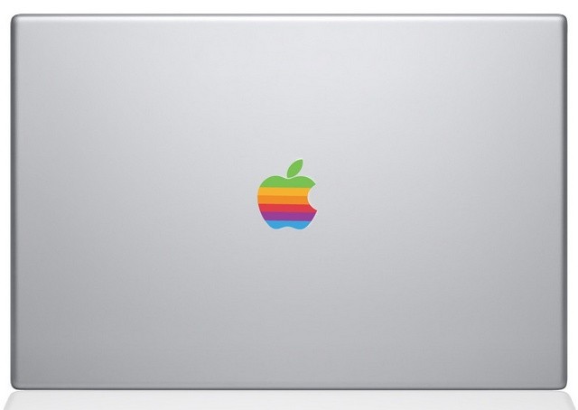 Retro Apple logo Macbook Decal Sticker