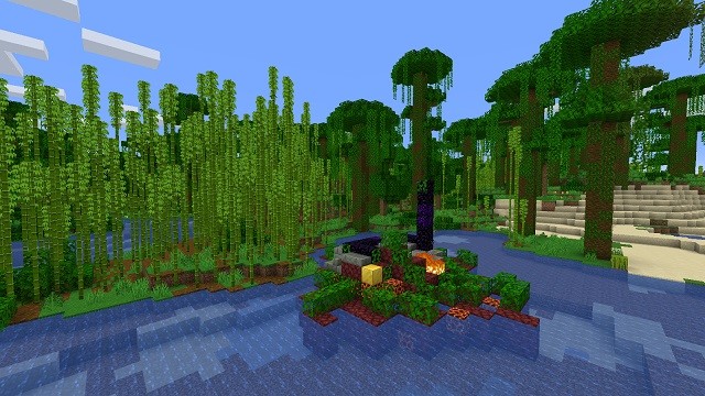 Rừng Tre Khổng Lồ Minecraft - Seed Minecraft Jungle và Tre