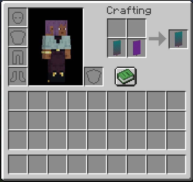 Sao chép thiết kế từ banner này sang banner khác trong lưới chế tạo trong Minecraft