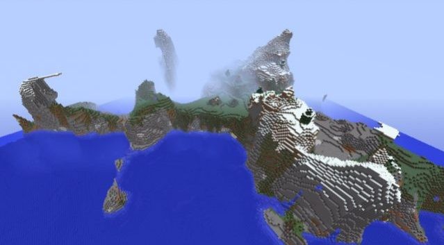 Seed Minecraft đảo tuyết