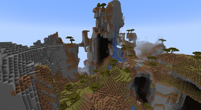 Seed Minecraft dãy núi cho thành phố Minecraft