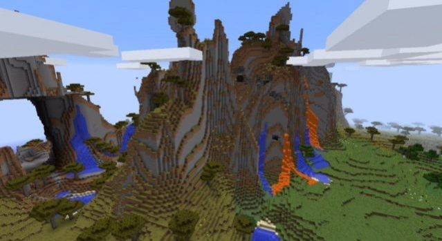 Seed Minecraft đồi núi cực đoan