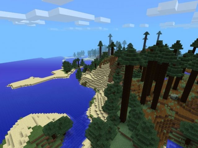Seed Minecraft taiga bên bờ biển