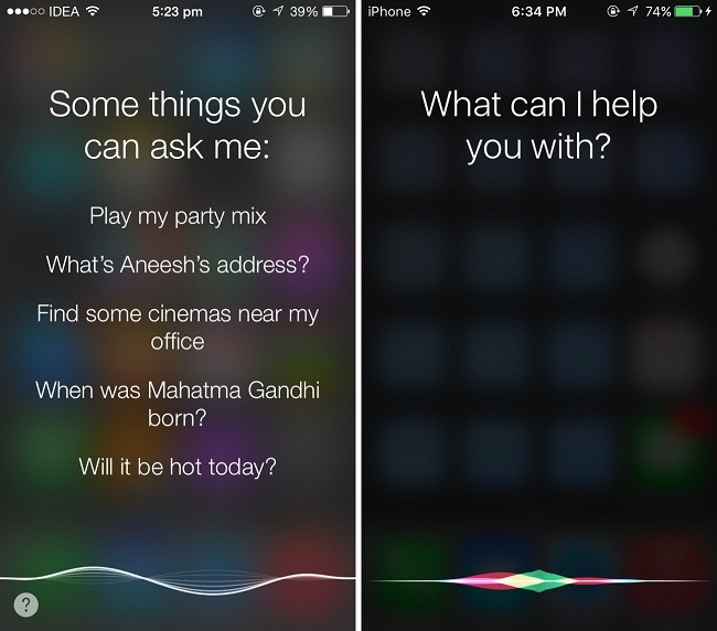Siri iOS 8 và iOS 9