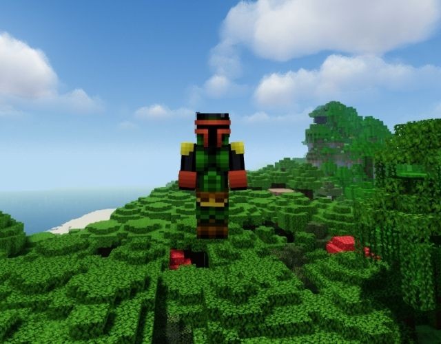 Skin Boba Fett Minecraft dựa trên nhân vật Star Wars