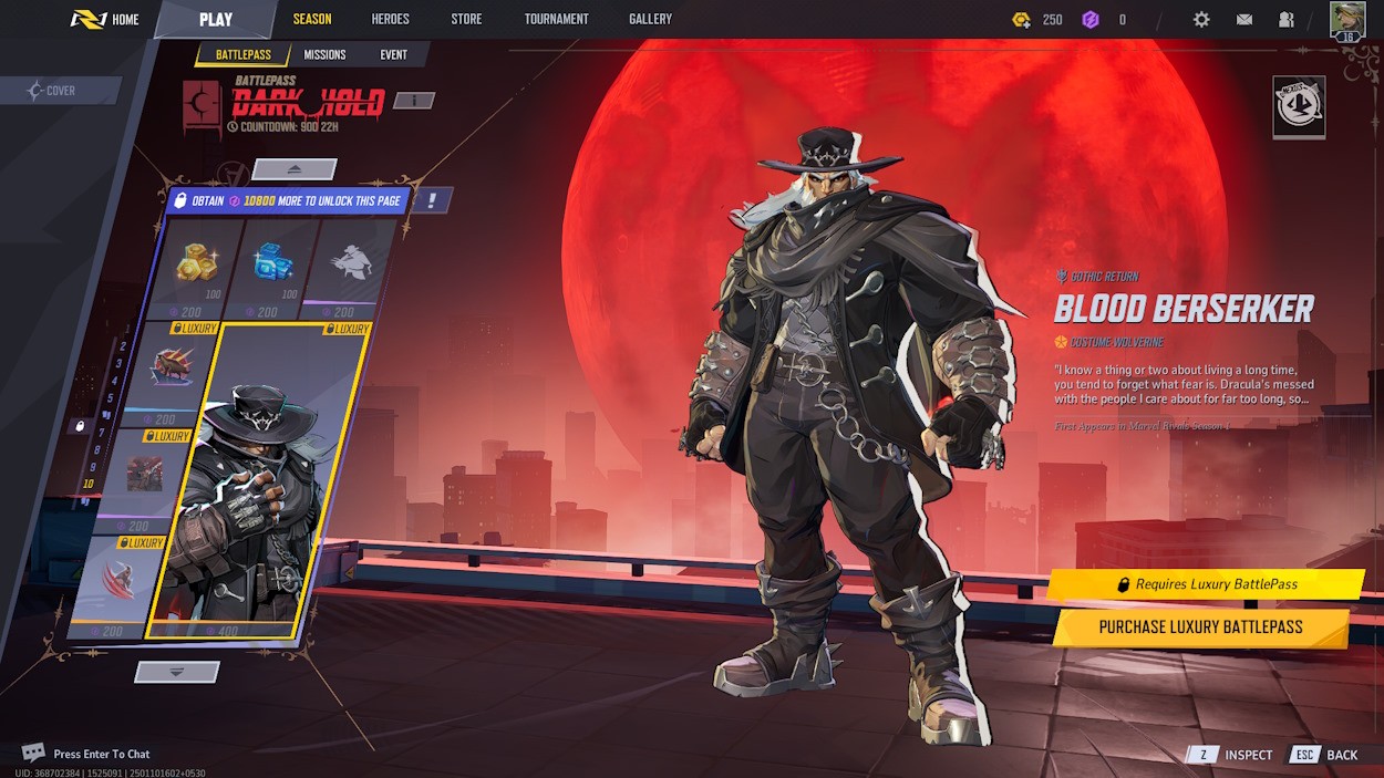 Skin Darkhold Wolverine trong Marvel Rivals
