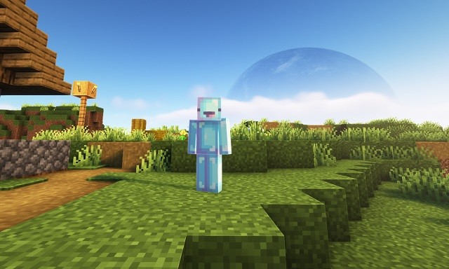 Skin Skeppy Minecraft với tông màu xanh dương đặc trưng