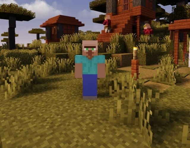 Skin Steve Villager Minecraft kết hợp hai nhân vật