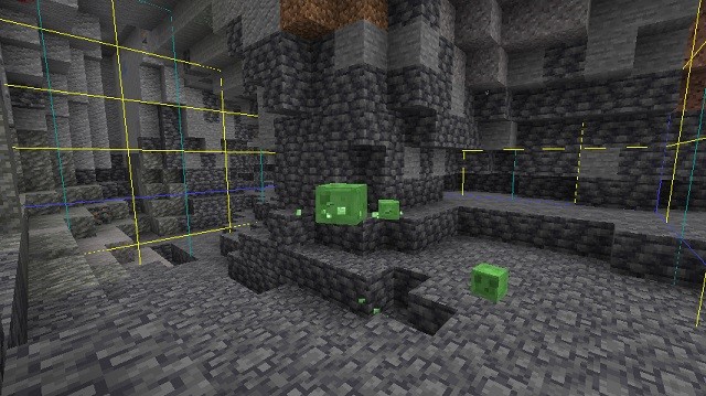 Slime dưới lòng đất với đường viền chunk