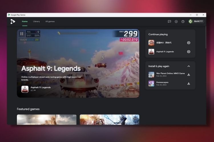 So sánh Google Play Games trên PC với Windows Subsystem for Android và BlueStacks