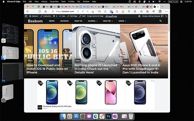 Stage Manager đang sử dụng trên macOS Ventura