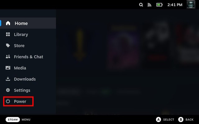 Steam Deck Menu