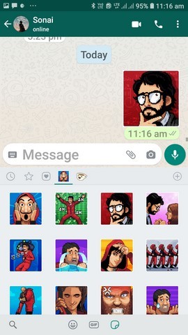 Sticker Money Heist trên WhatsApp cho Android