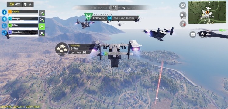 Sử dụng wingsuit để di chuyển nhanh chóng và chính xác trong Call of Duty Mobile