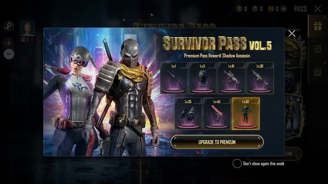 Survivor Pass Volume 5 trong PUBG: New State