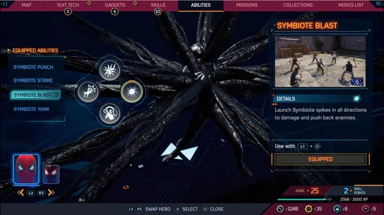 Symbiote Blast Spiderman 2