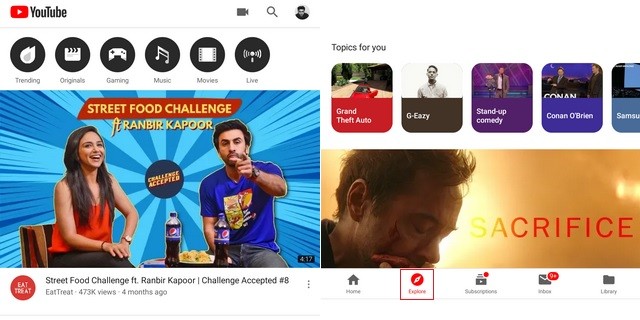 YouTube Bắt Đầu Thử Nghiệm Tab ‘Khám Phá’ Để Khám Phá Nội Dung Trên Android