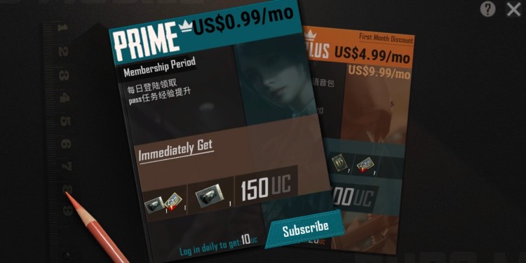 Tác động của gói đăng ký đến PUBG Mobile