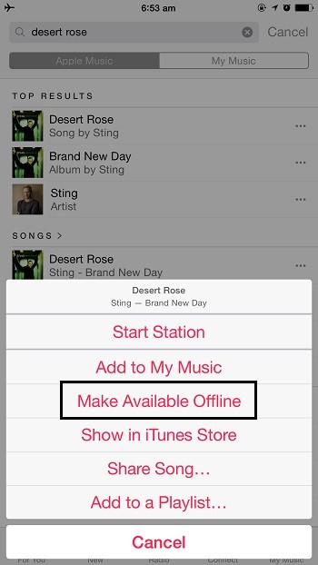 Tải nhạc để nghe ngoại tuyến trên Apple Music