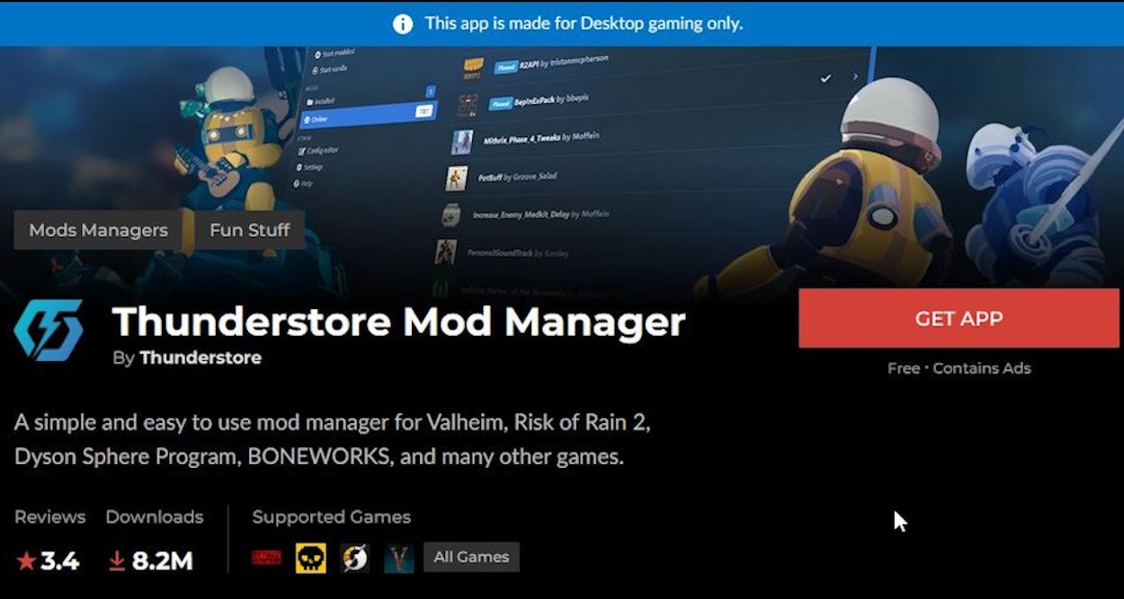 Tải Thunderstore Mod Manager