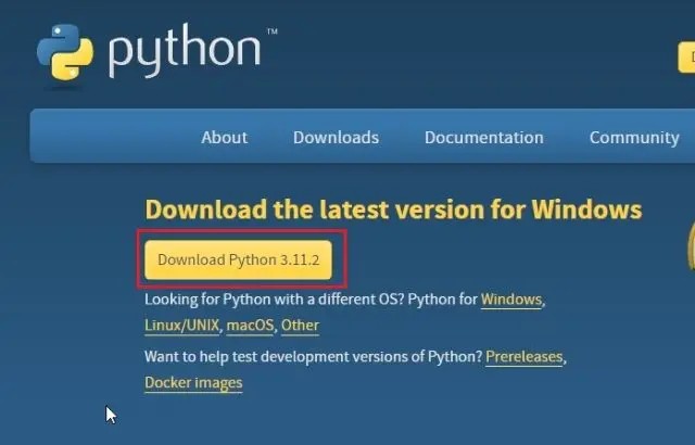 Tải xuống Python
