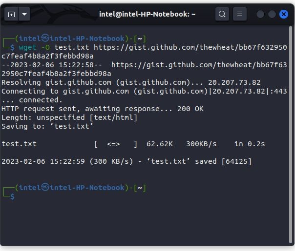 Tải xuống tệp bằng lệnh wget