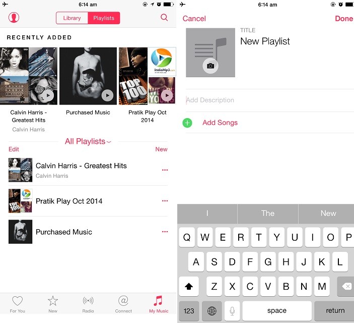 Tạo danh sách phát trên Apple Music