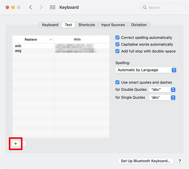 Tạo Thay thế Văn bản mới trên macOS