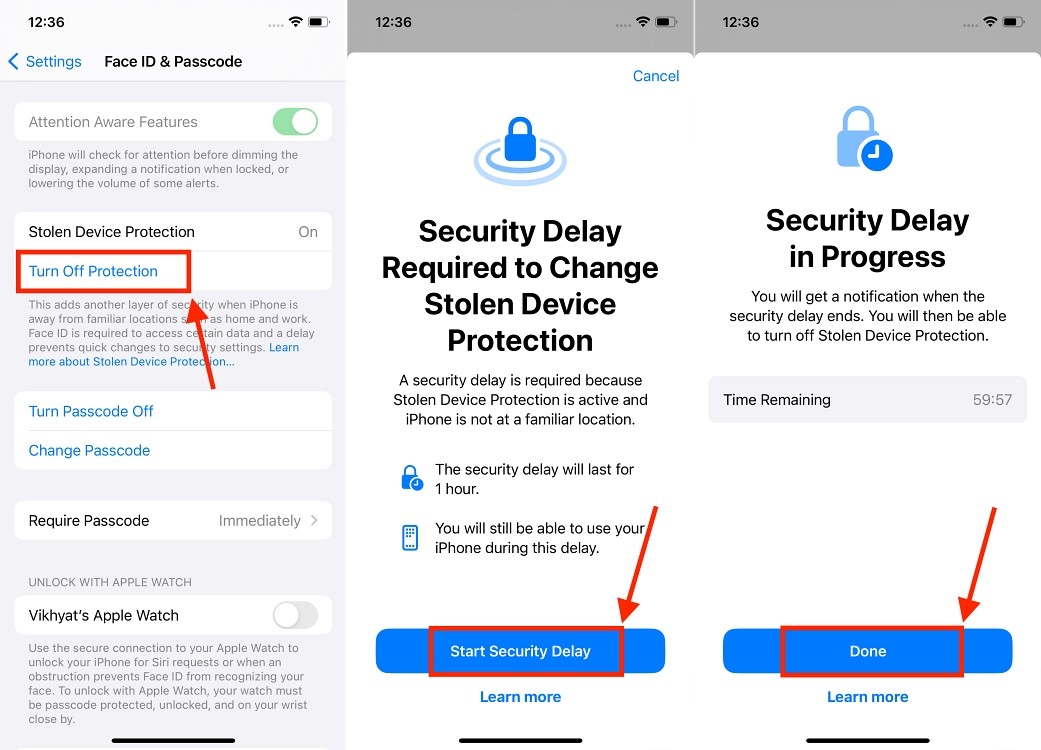 Tắt Chế độ Chống Trộm Thiết bị trên iPhone