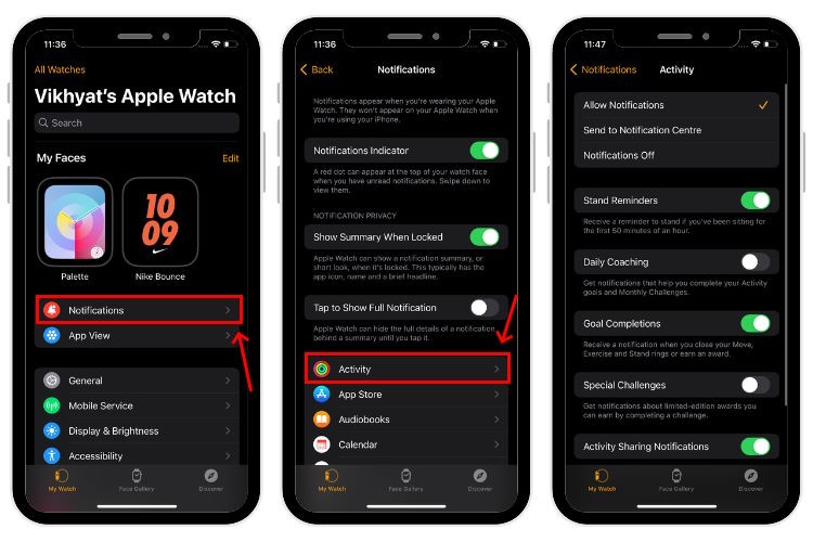 Tắt Thông báo Hoạt động của Apple Watch trên iPhone