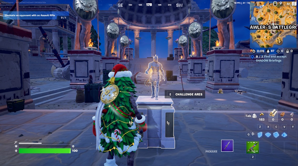 Thách đấu Ares trong Fortnite Chapter 5 Season 2