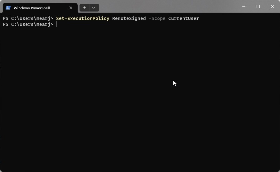 Thay đổi chính sách thực thi trong PowerShell