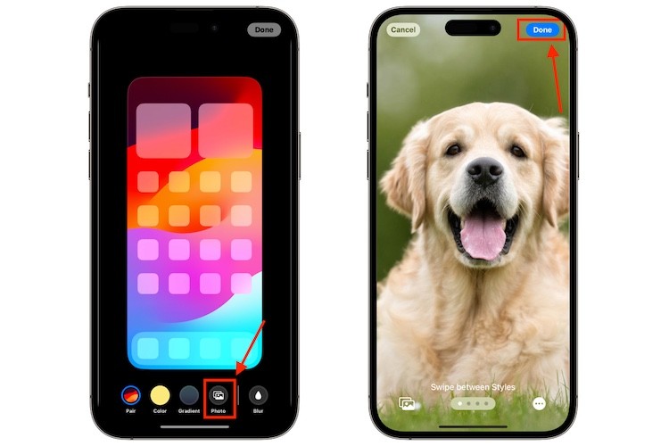 Thay đổi hình nền màn hình chính trên iPhone