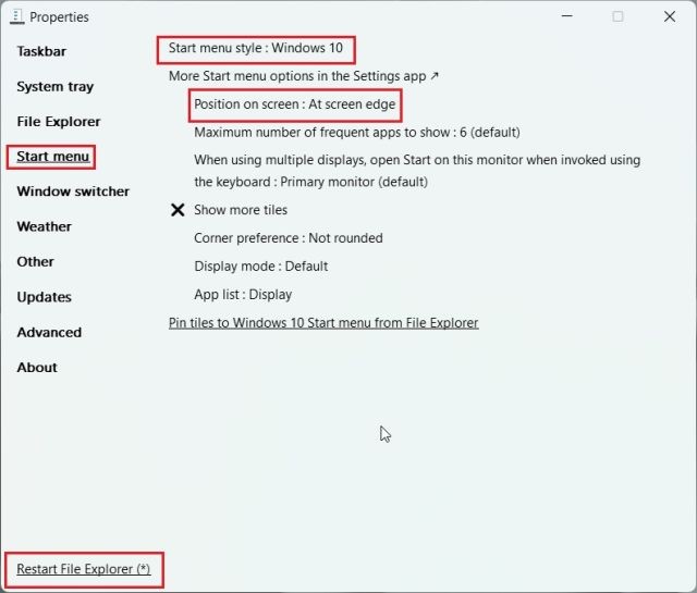 Thay đổi kiểu menu Start thành Windows 10