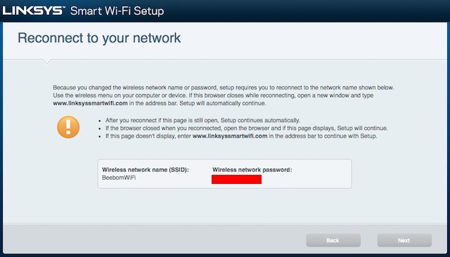 Thay đổi tên WiFi và kết nối lại