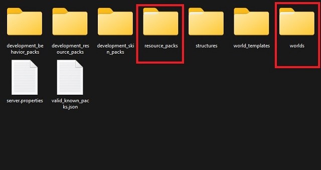 Thế giới và gói tài nguyên trong Bedrock minecraft