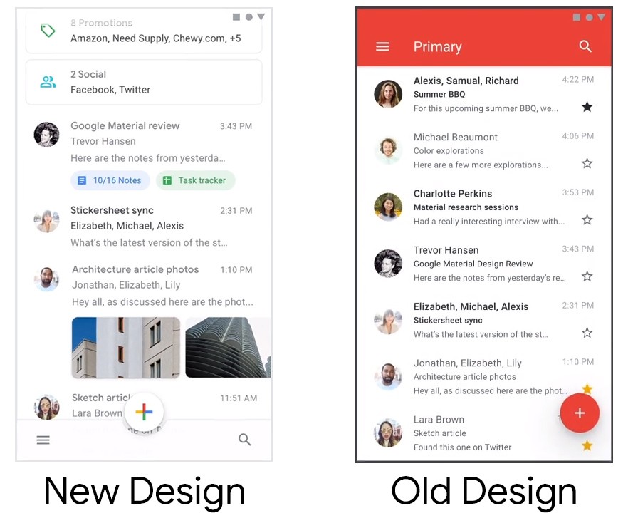 Google Công Bố Thiết Kế Mới Cho Các Ứng Dụng Android