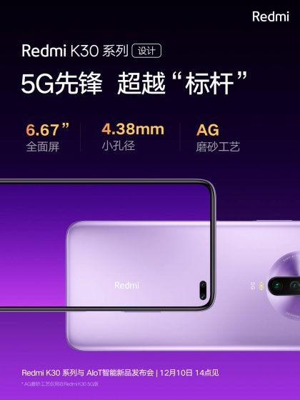 Thông số màn hình Redmi K30