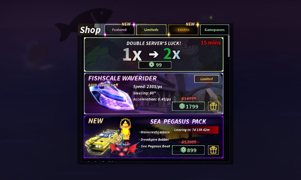 Hướng dẫn sở hữu thuyền Fishscale Waverider trong Fisch Roblox