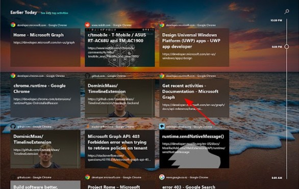 Hỗ Trợ Timeline Trên Windows 10 Cho Chrome và Firefox Thông Qua Tiện Ích Mở Rộng