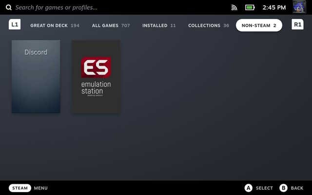 Tìm Discord trong tab Non-Steam