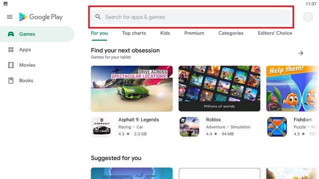 Tìm kiếm BGMI trên Play Store