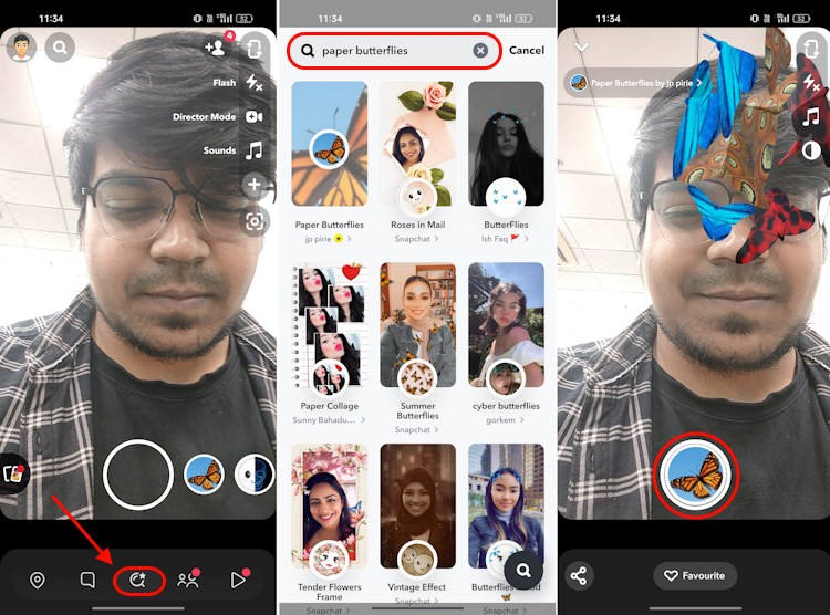 Hướng Dẫn Sử Dụng Hiệu Ứng Bươm Bướm Trên Snapchat