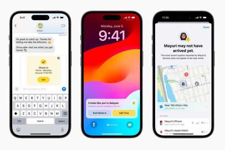 Tính năng iMessage Check-in trên iOS 17